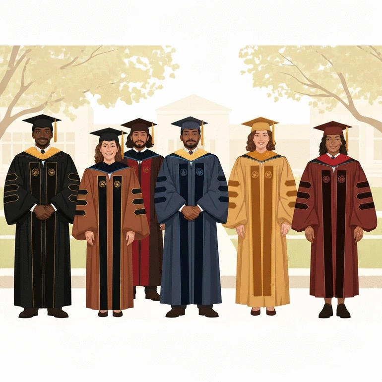 doctoral graduation gowns
